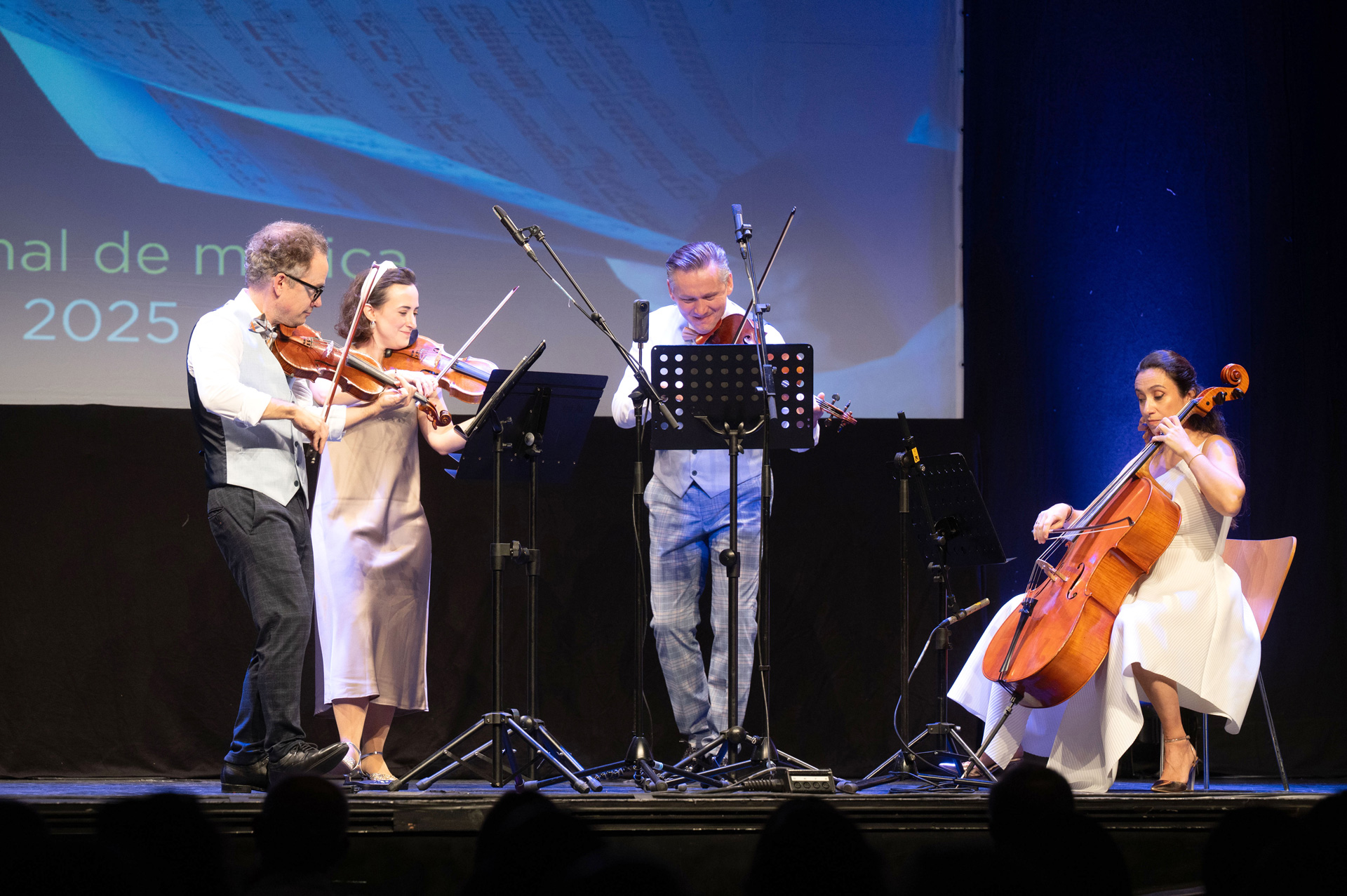 Streichquartett beim Festival in Mollet, Spanien.